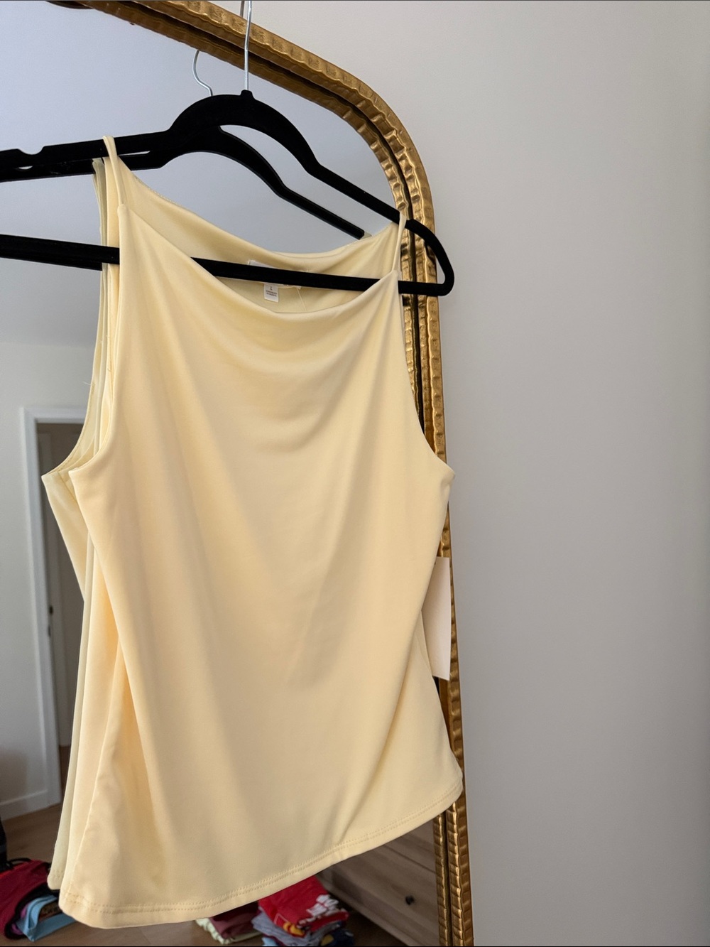 Butter yellow scoop neck super soft tank